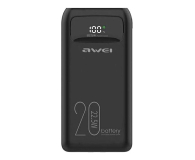 AWEI P169K 20000mAh 22.5W czarny wyświetlacz + kable PD/Lightning - 1471733 - zdjęcie 1